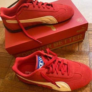 Puma Speedcat Sparco Red NWB Yth sz 5.5 orWmns 7. Run small. More like WMNs 6.5.